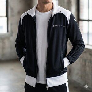 Puma BMW Sauber F1 Team Track Jacket Navy White Zip Up - Small
